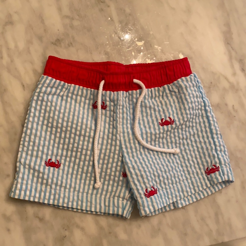 Kelly’s Kids, Boys Lobster Swim Trunks